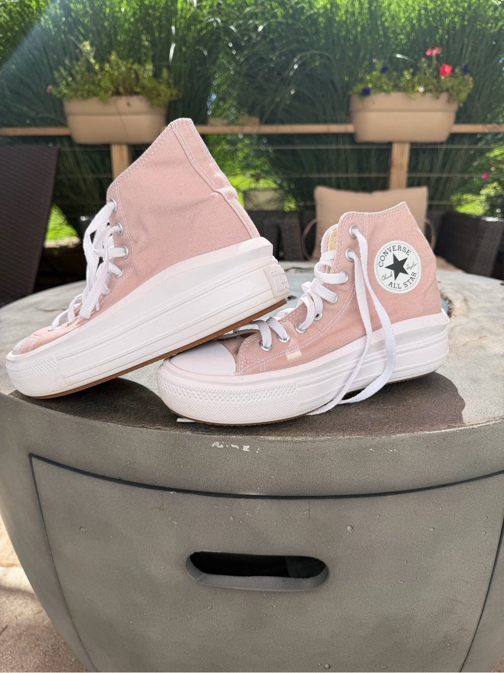 Converse Women's Pink High-Top Platform Sneakers